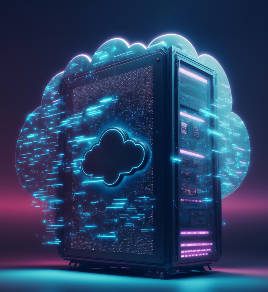 una nube y un servidor